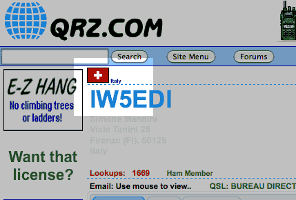 QRZ.com new Italian Flag!